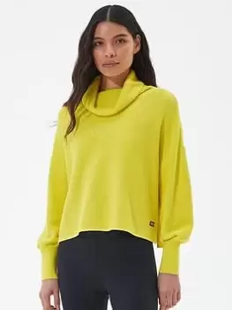 Image of Barbour International Parade Knitted Jumper - Yellow