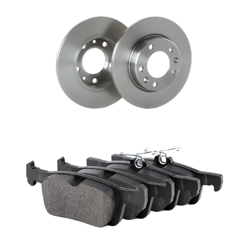 Image of RIDEX 3405B2184 Brake disc and pads set Rear Axle, Brake Disc Type: Solid, not prepared for wear warning indicator Brake Set,disc brakes (3405)