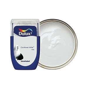 Image of Dulux Cornflower White Matt Emulsion Paint 30ml