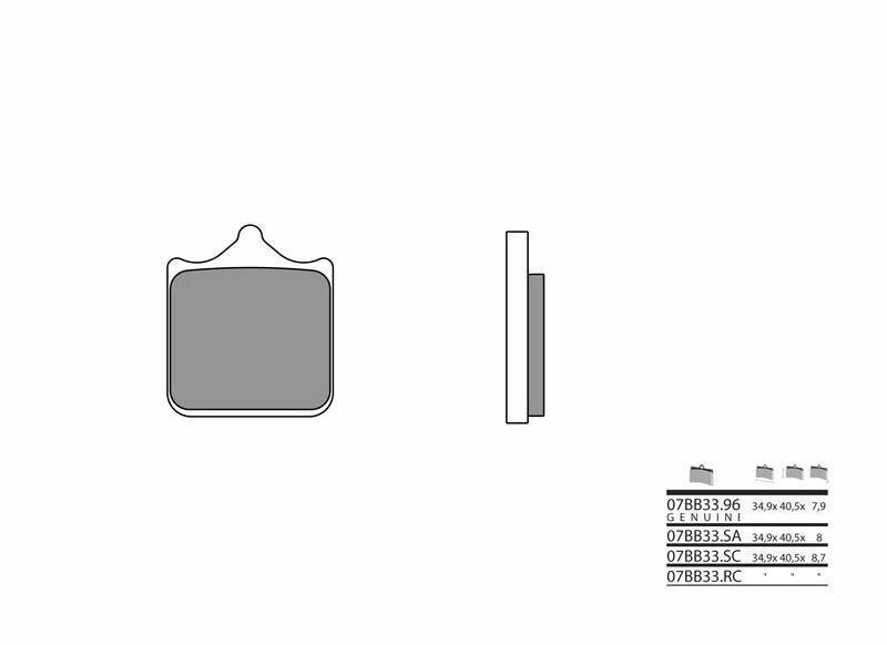 Image of Brembo S.p.A. Competition Carbon Ceramic Brake pads - 07BB33RC