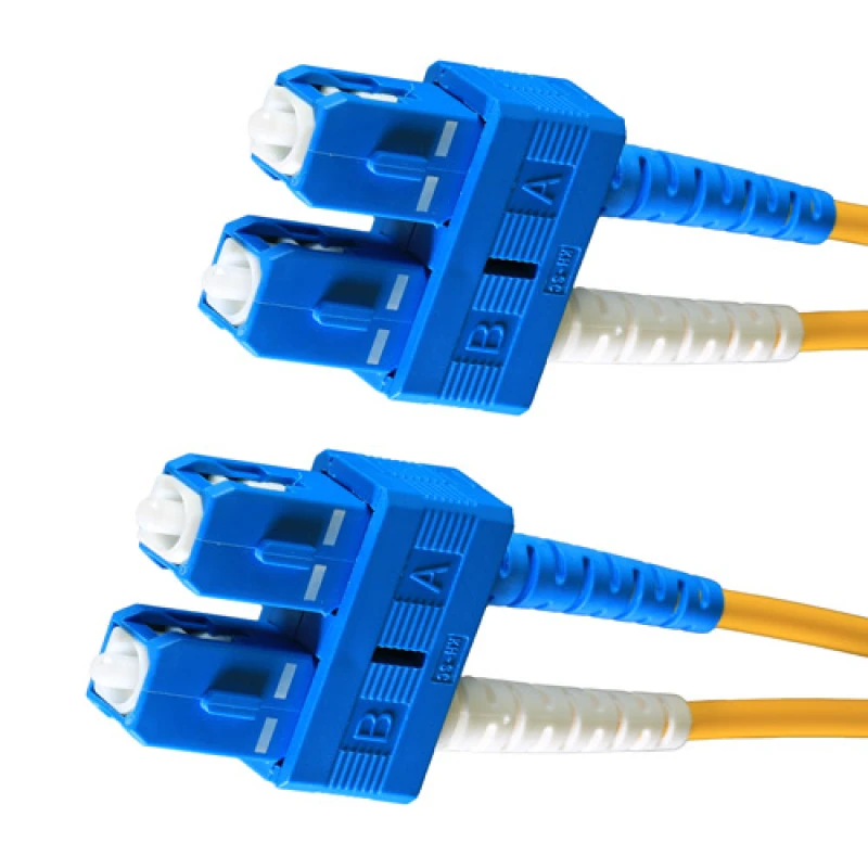 Image of Cablenet 0.5m OS2 9/125 SC-SC Duplex Yellow LSOH Fibre Patch Lead