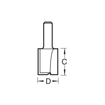 Image of Trend - C010X1/4 2 FLUTE CUTTER 7.1MM DIA.