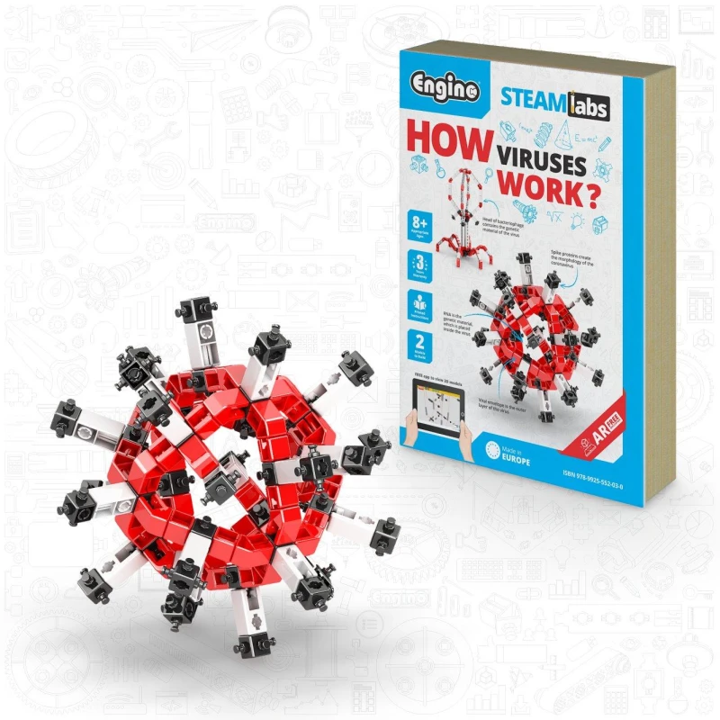 Image of Engino How Viruses Work Red unisex