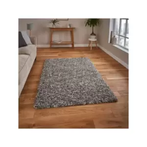 Image of Vista 3547 Shaggy Rug, Silver, 160 x 230 Cm - Think Rugs