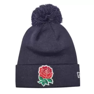 image of New Era England Cuff Bobble Hat - Blue