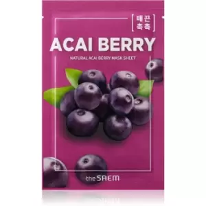 image of The Saem Natural Mask Sheet Acai Berry Brightening and Revitalising Sheet Mask 21 ml