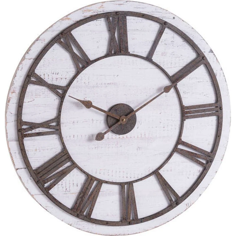 Image of Hill Interiors Rustic Wall Clock in Light Brown Light Brown Unisex