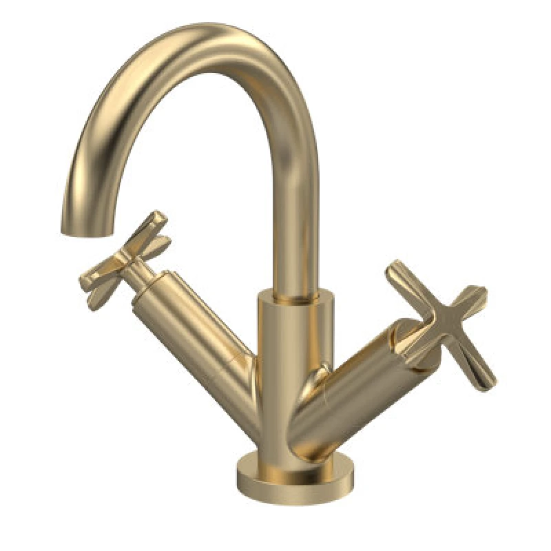 Image of Aztec Mono Basin Mixer Tap Brass
