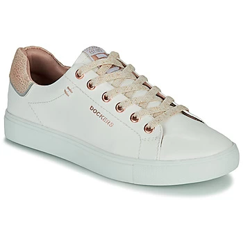 image of Dockers by Gerli 44MA201-594 womens Shoes Trainers in White,4.5,5.5,6.5,7.5,8.5