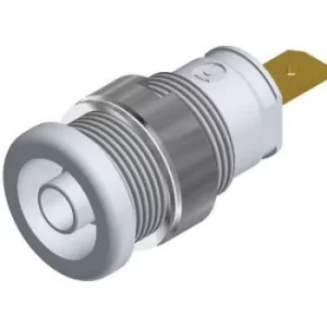 image of SKS Hirschmann SEB 2610 F4,8 Safety jack socket Socket, vertical vertical Pin diameter: 4mm White