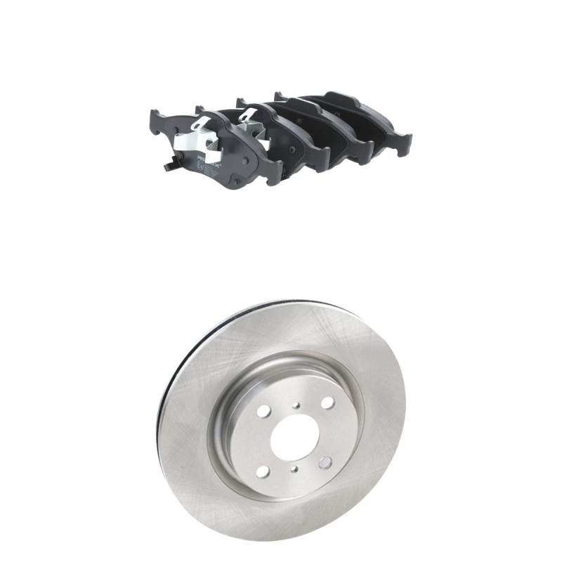 Image of RIDEX 3405B2940 Brake disc and pads set Front Axle, Brake Disc Type: internally vented, with acoustic wear warning Brake Set,disc brakes (3405)