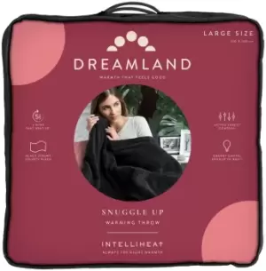 image of Dreamland Heated Throw-Black