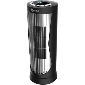 Image of Igenix DF0022 12" Mini Electronic Tower Fan with Timer - Black
