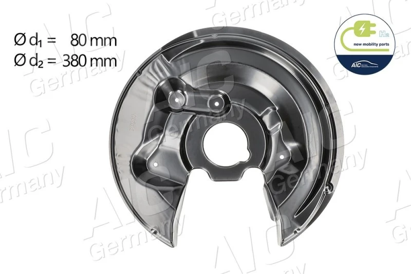 Image of AIC 56993 Brake Disc Back Plate NEW MOBILITY PARTS Rear Axle Right Splash Panel,brake disc (1330)