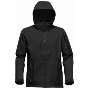 Image of Stormtech Mens Epsilon 2 Hooded Soft Shell Jacket (3XL) (Black/Graphite Grey)