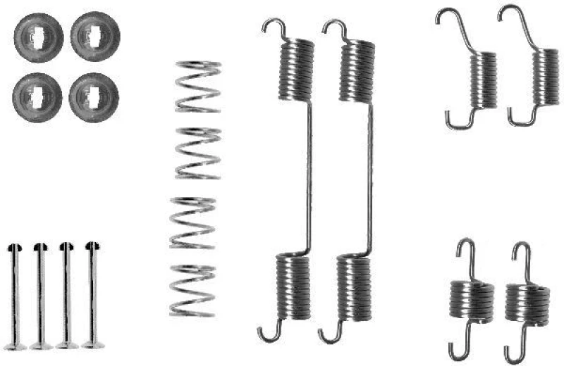 Image of HELLA Brake shoe fitting kit HELLA 8DZ 355 200-711