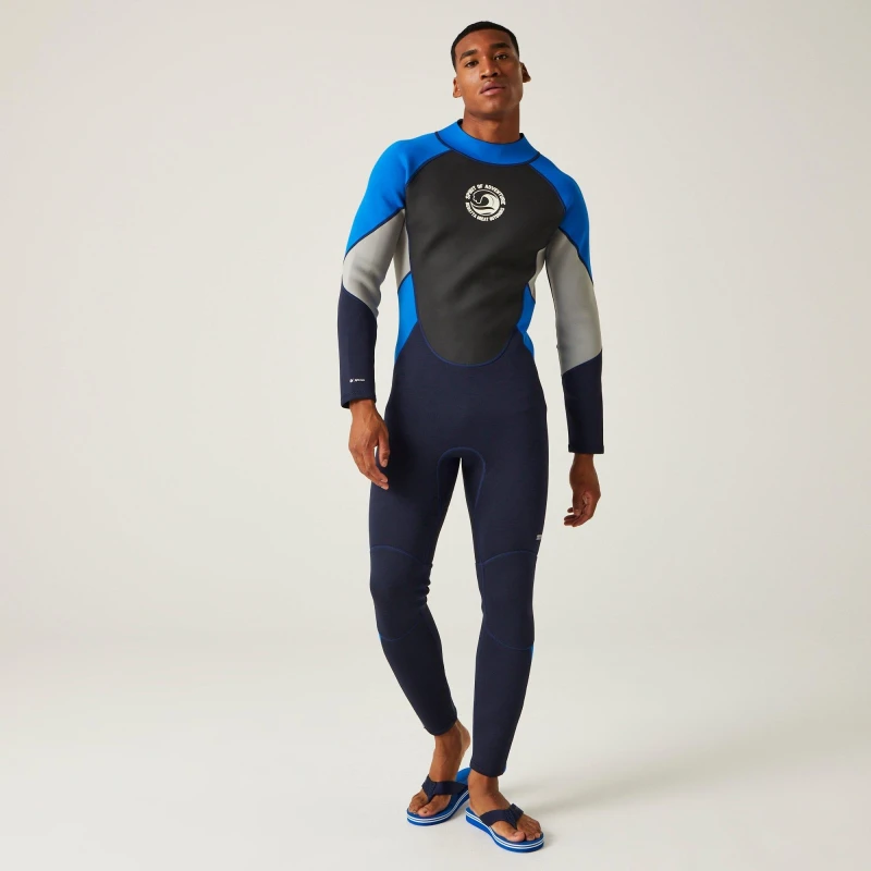 Image of Regatta Mens 3MM Full Wetsuit M - Chest 39-40' (99-101.5cm) Navy/OxfdBlu RMM031-942-M