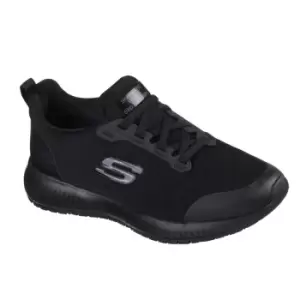 Image of Skechers Womens/Ladies Squad Lace Up Safety Shoes (3 UK) (Black)