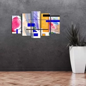 Image of 5ABSMDF-90 Multicolor Decorative MDF Painting (5 Pieces)