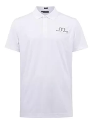 image of J LINDEBERG J.Lindeberg Golf Bridge Regular Fit Polo, White Size M Men