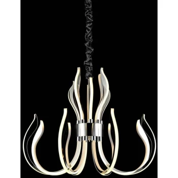 image of Versailles ceiling light LED Bulbs 155W, 7461lm, 3000K polished chrome / arylic white