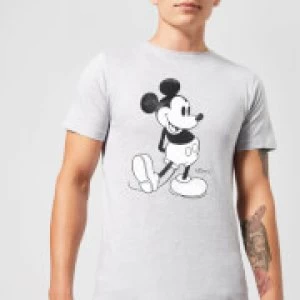 Image of Disney Mickey Mouse Classic Kick B&W T-Shirt - Grey - 3XL