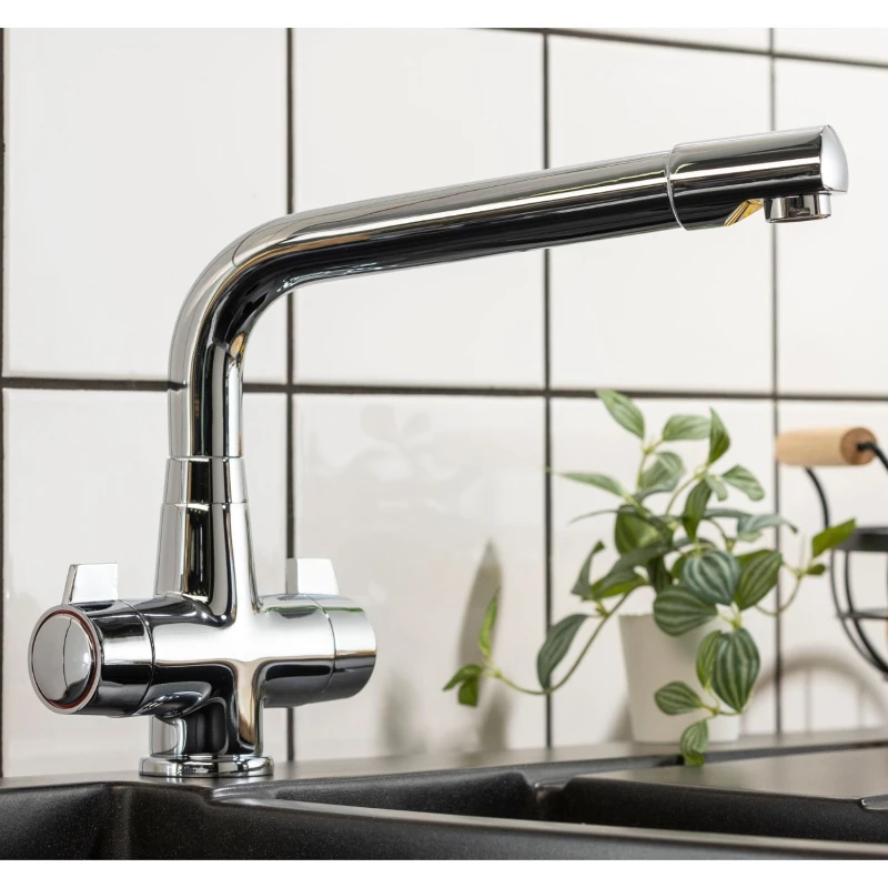 Image of Abode Turina Quarter Turn Mixer Tap - Chrome ACT3023 Chrome