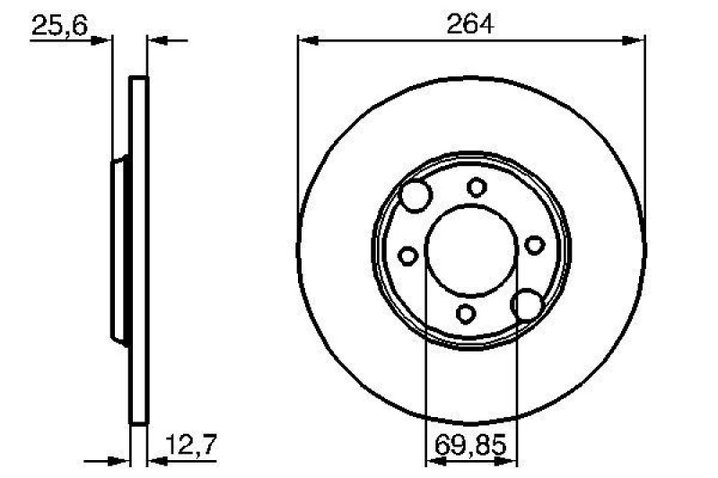Image of Bosch 0 986 478 689 Brake disc Solid, Oiled Brake Disc (82)