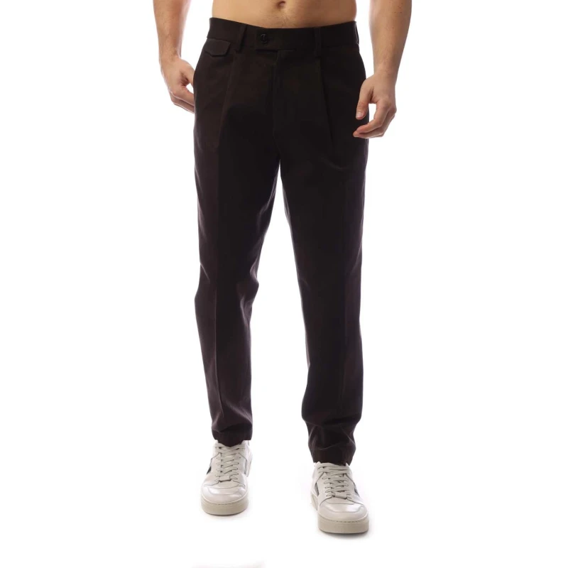 Image of Boss Mens Front Pleated Trousers Brown male 30W R