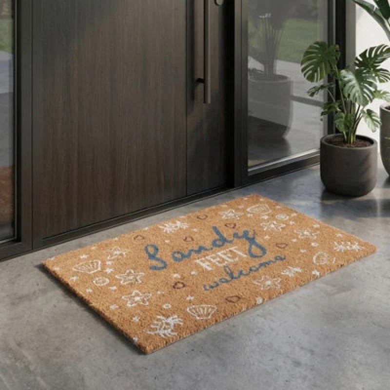 Image of Garden Greatness Sandy Feet Welcome Coir Doormat