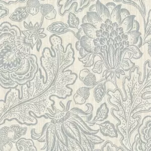 image of Belgravia Decor Giovanna Trail Blue Textured Wallpaper