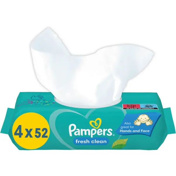 image of Pampers Fresh Clean 4x52 Wet Wipes