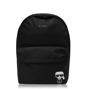 image of Karl Lagerfeld Womens K/Ikonik Nylon Backpack - Black