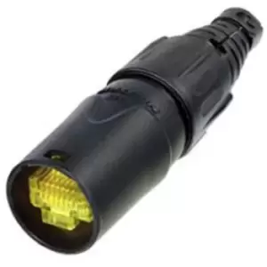 Image of Neutrik Neutrik N/A NE8MX-B Plug, straight No. of pins (RJ) 8P8C Yellow, Black NE8MX-B Plug, straight No. of pins (RJ) 8P8C Yellow, Black