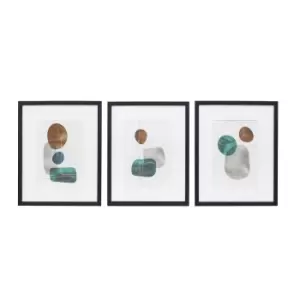 image of Set of 3 Abstract Framed Art