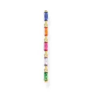 Image of THOMAS SABO Gold Plated Colourful Baguette Stones Single Drop Earring