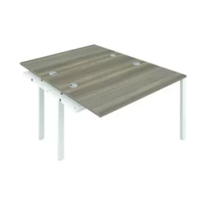Image of Jemini 2 Person Extension Bench Desk 1600x1600x730mm Grey Oak KF809333
