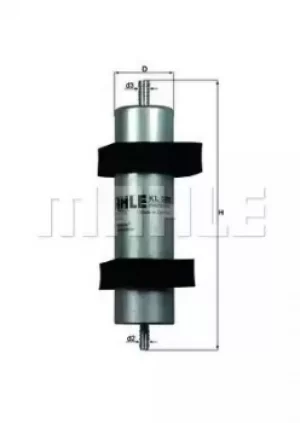 image of Fuel Filter KL596 78451544 by MAHLE Original