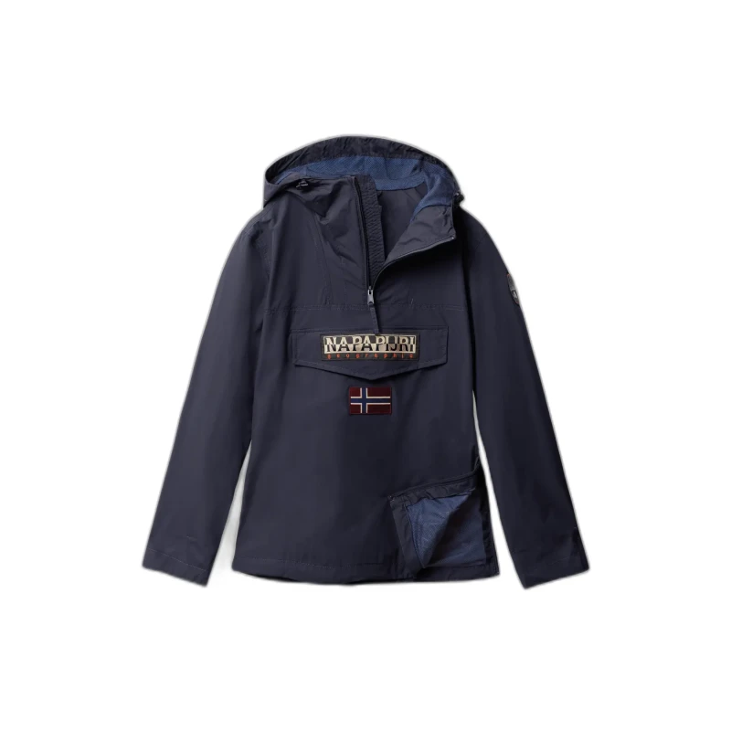 Image of Waterproof hooded jacket Napapijri Rainforest Bleu Male S