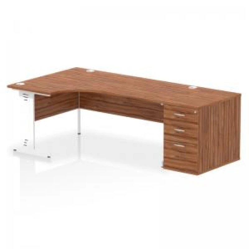 Image of Dynamic Office Solutions Impulse 1800mm Cable Managed Left Crescent Desk Workstation I004129
