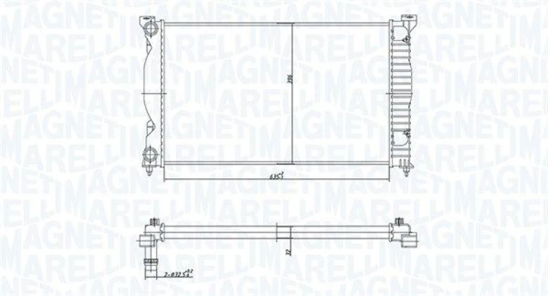 Image of MAGNETI MARELLI Engine radiator MAGNETI MARELLI 350213168200