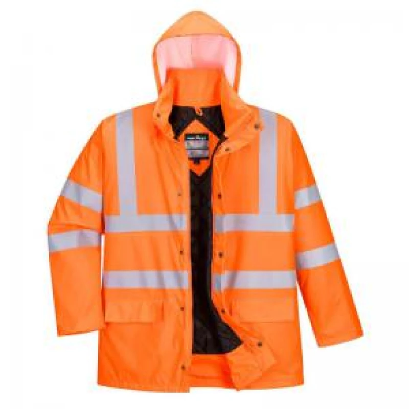 Image of Sealtex Ultra Hi Vis Class 3 Lined Long Jacket S490ORRXXXL Colour: Orange
