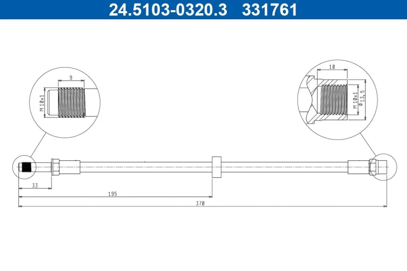 Image of Brake hose ATE 24.5103-0320.3