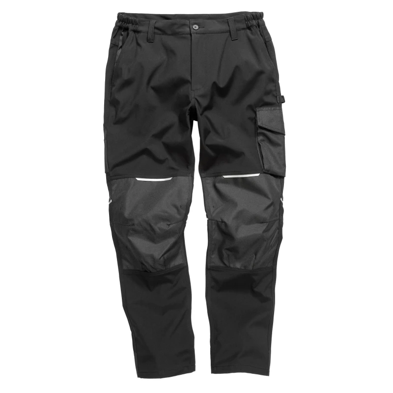 Image of Result Work Guard Softshell Slim Work Trousers Black