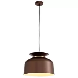 Image of Luminosa Lighting - Single Ceiling Dome Pendant, Adjustable E27, Gloss Coffee