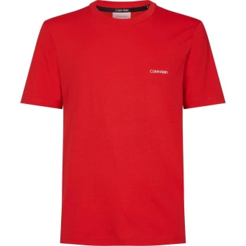 Image of Calvin Klein Small Logo T Shirt - Racing Red