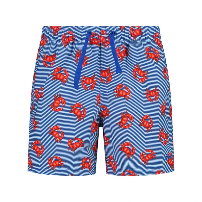 Image of Striped Crab Print Swim Shorts Child CMP Bleu Male 4 ans