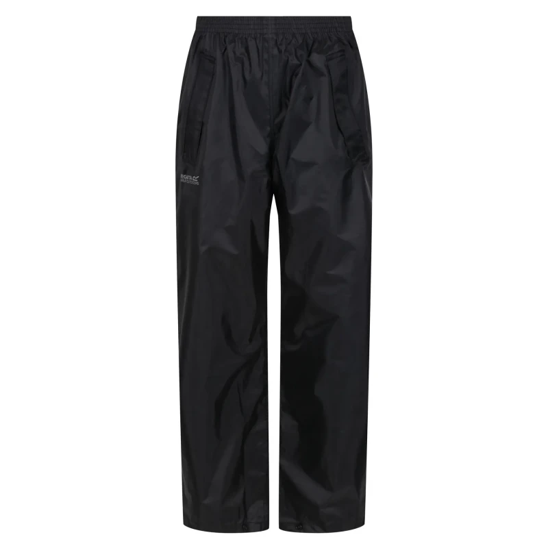 Image of Regatta Kids Stormbreak Waterproof Overtrouser Waterproof Trousers C3-C4yrs Black 64755503000