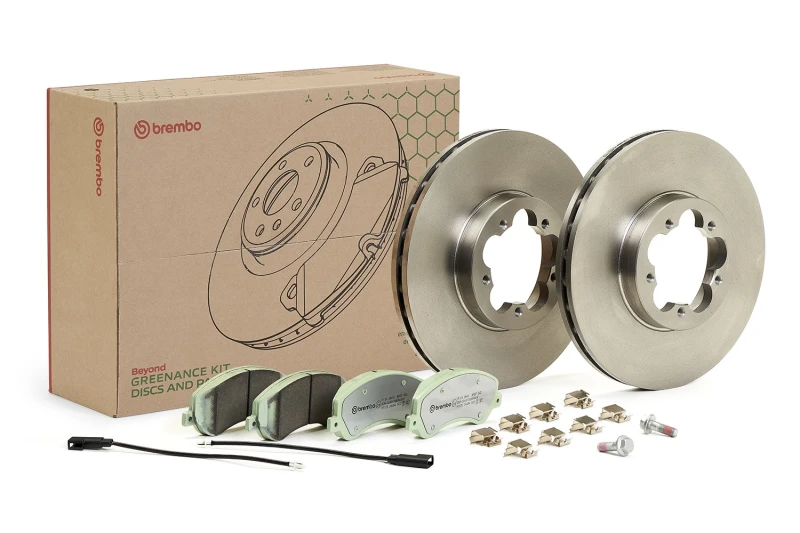 Image of BREMBO Brake discs and pads set BREMBO KT 10 015