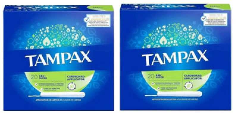 Image of Tampax - Tampax Blue Box Super Tampons With Cardboard Applicator - 20 Pieces